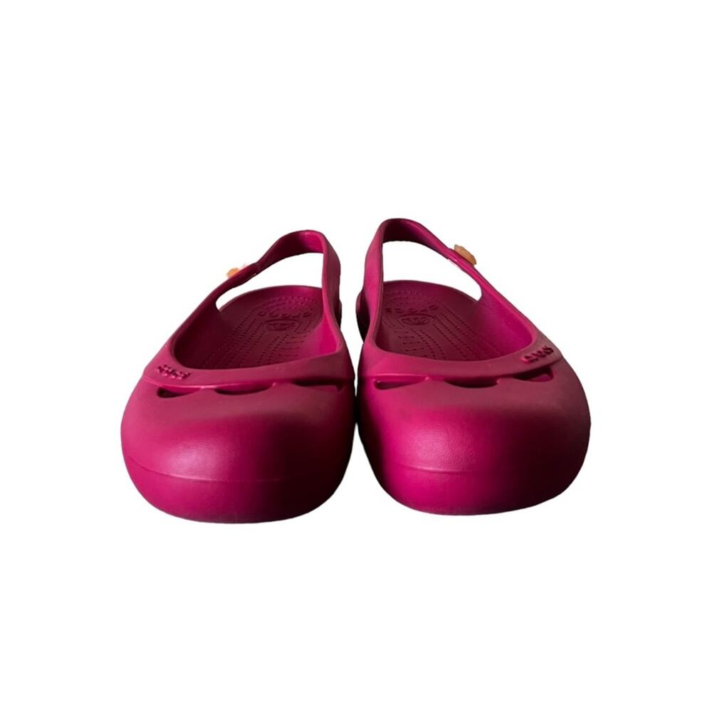 Crocs Pink Slingback Flats Sandal Shoes Size 7